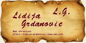 Lidija Grdanović vizit kartica